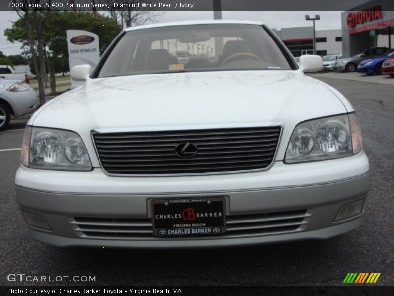 Diamond White Pearl / Ivory 2000 Lexus LS 400 Platinum Series
