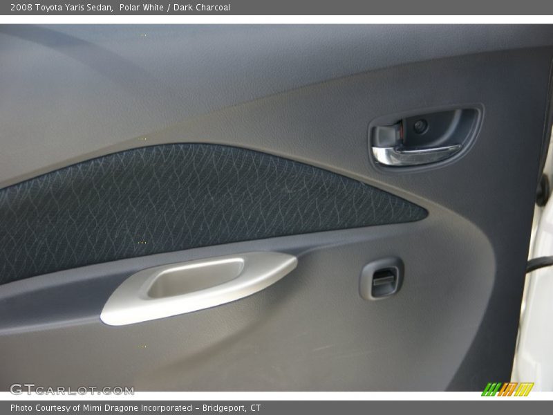 Polar White / Dark Charcoal 2008 Toyota Yaris Sedan