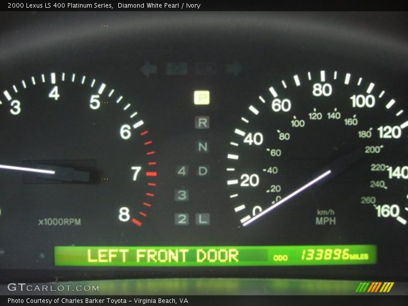 Diamond White Pearl / Ivory 2000 Lexus LS 400 Platinum Series