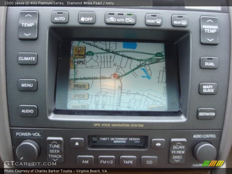 Diamond White Pearl / Ivory 2000 Lexus LS 400 Platinum Series