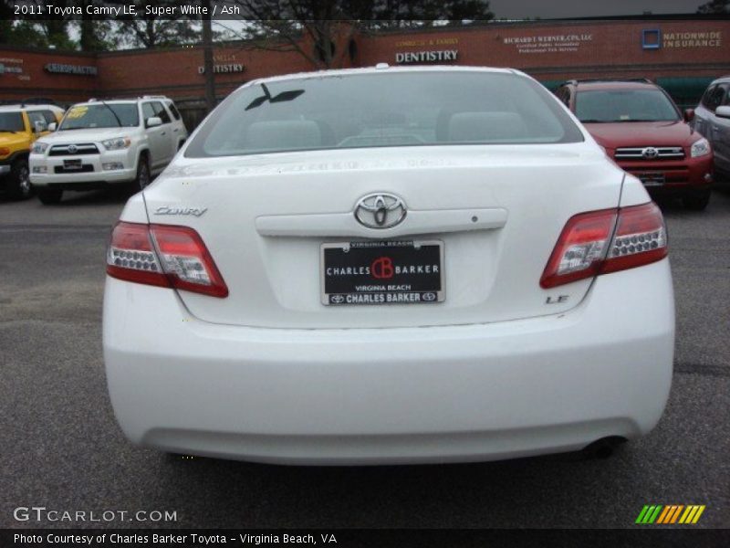 Super White / Ash 2011 Toyota Camry LE