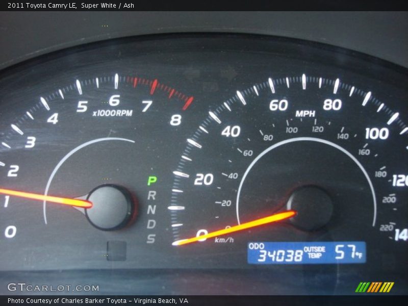 Super White / Ash 2011 Toyota Camry LE