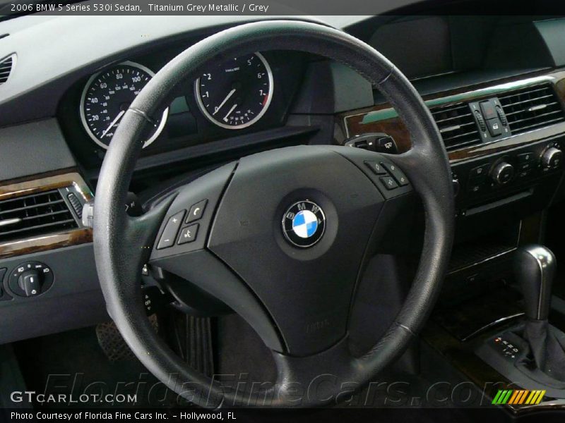 Titanium Grey Metallic / Grey 2006 BMW 5 Series 530i Sedan