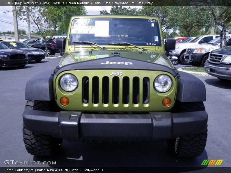 Rescue Green Metallic / Dark Slate Gray/Medium Slate Gray 2007 Jeep Wrangler X 4x4