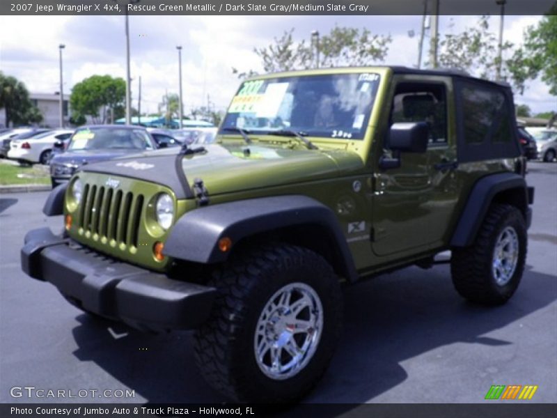 Rescue Green Metallic / Dark Slate Gray/Medium Slate Gray 2007 Jeep Wrangler X 4x4