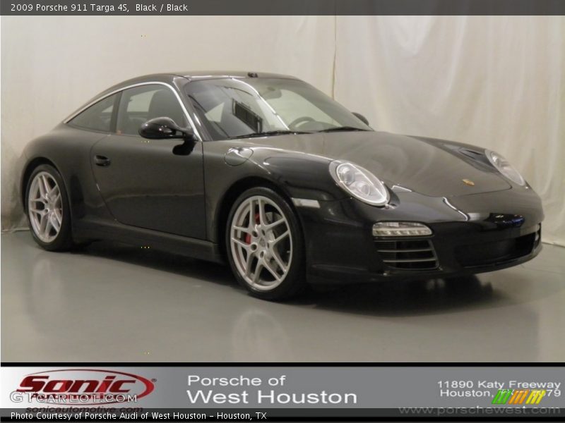 Black / Black 2009 Porsche 911 Targa 4S