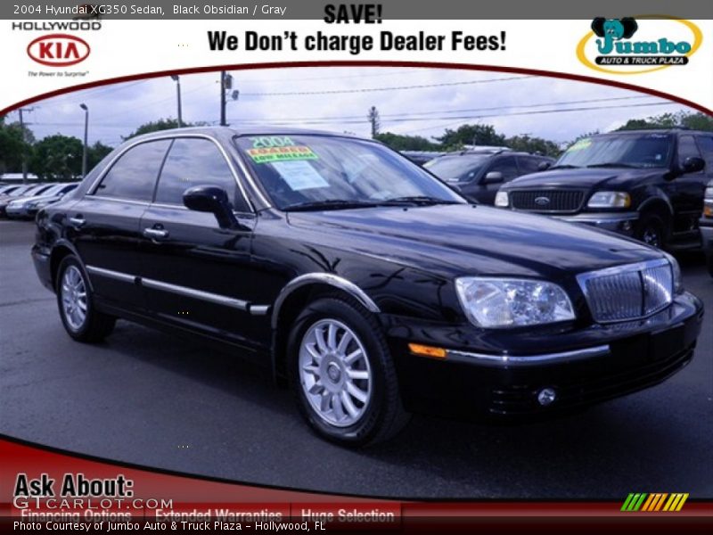 Black Obsidian / Gray 2004 Hyundai XG350 Sedan