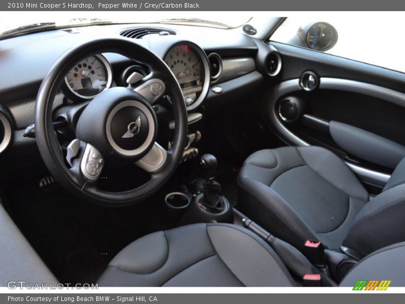 Pepper White / Grey/Carbon Black 2010 Mini Cooper S Hardtop