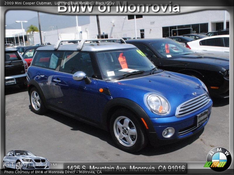 Lightning Blue Metallic / Black/Grey 2009 Mini Cooper Clubman