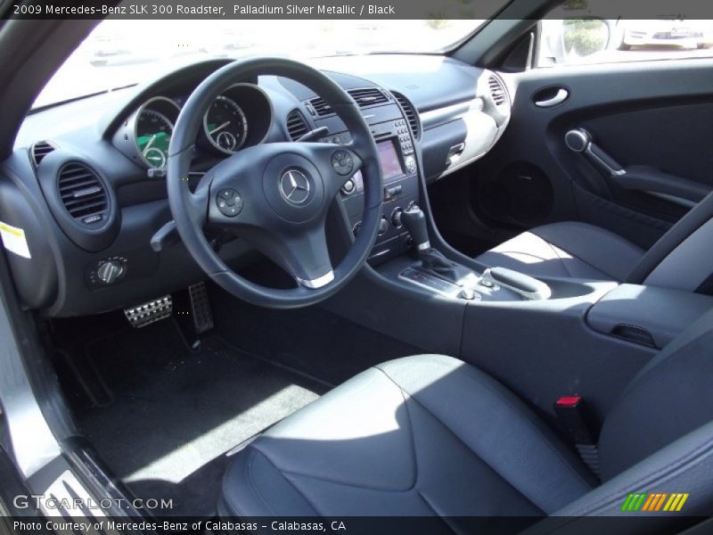 Palladium Silver Metallic / Black 2009 Mercedes-Benz SLK 300 Roadster