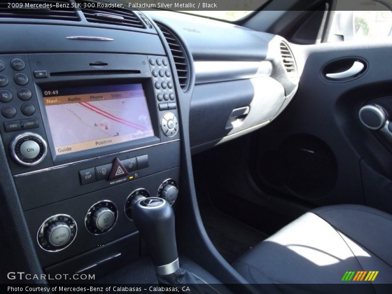 Palladium Silver Metallic / Black 2009 Mercedes-Benz SLK 300 Roadster