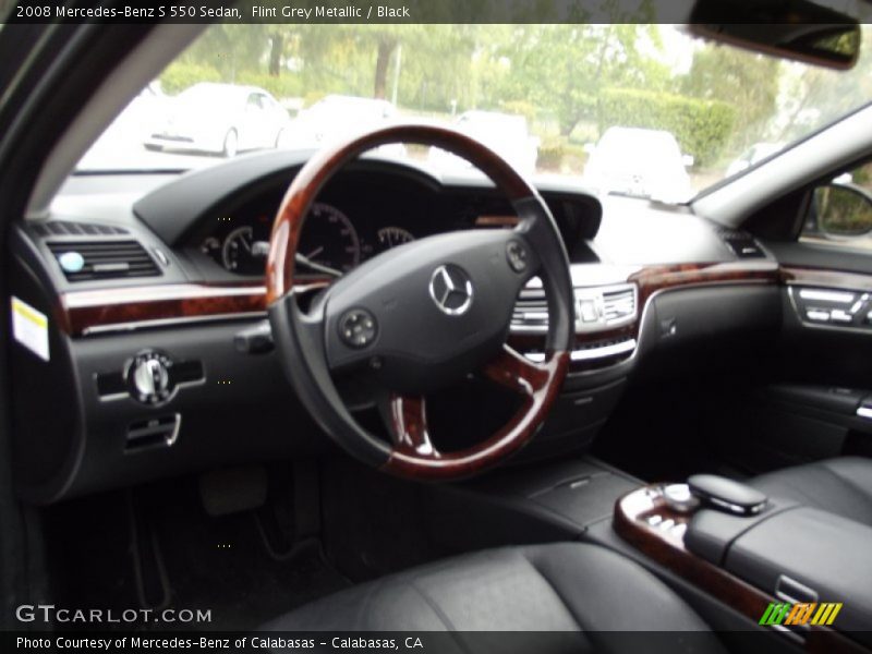 Flint Grey Metallic / Black 2008 Mercedes-Benz S 550 Sedan