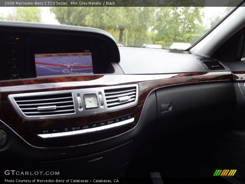 Flint Grey Metallic / Black 2008 Mercedes-Benz S 550 Sedan
