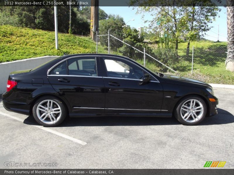 Black / Black 2012 Mercedes-Benz C 250 Sport