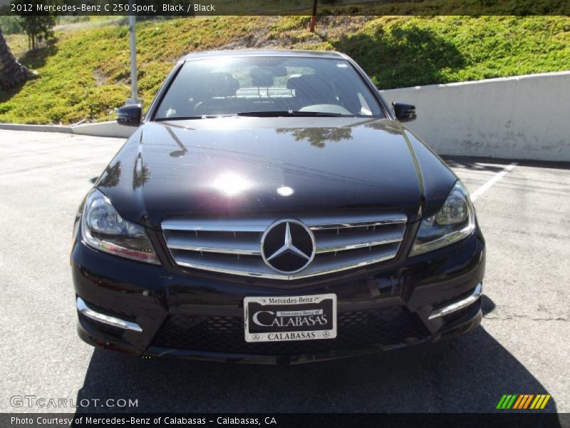Black / Black 2012 Mercedes-Benz C 250 Sport