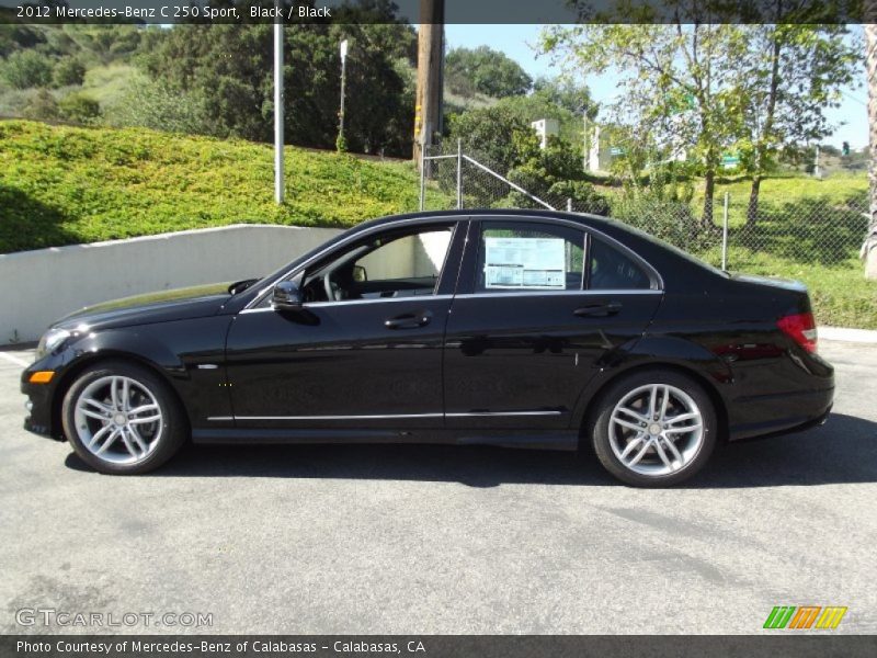 Black / Black 2012 Mercedes-Benz C 250 Sport