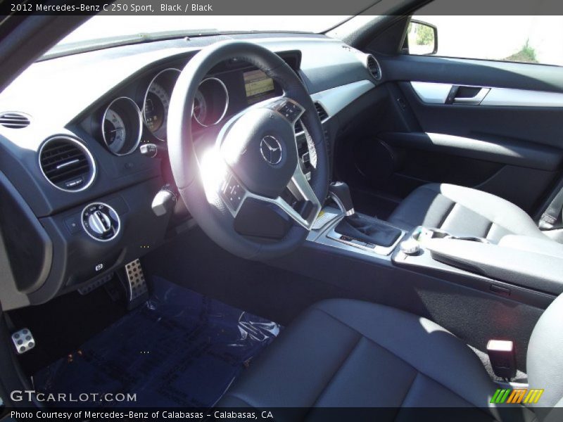 Black / Black 2012 Mercedes-Benz C 250 Sport