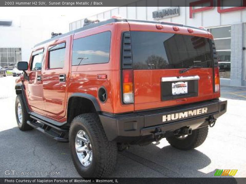 Sunset Orange Metallic / Black 2003 Hummer H2 SUV