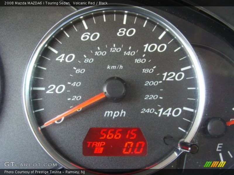 Volcanic Red / Black 2008 Mazda MAZDA6 i Touring Sedan