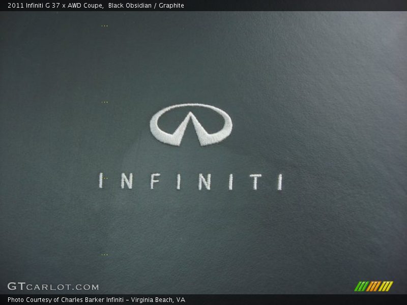 Black Obsidian / Graphite 2011 Infiniti G 37 x AWD Coupe