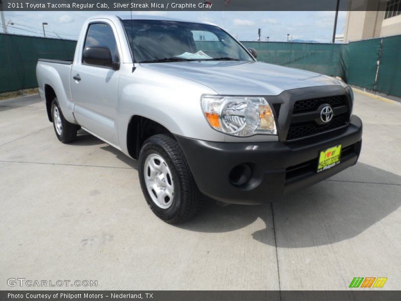 Silver Streak Mica / Graphite Gray 2011 Toyota Tacoma Regular Cab
