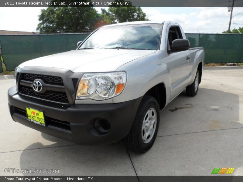 Silver Streak Mica / Graphite Gray 2011 Toyota Tacoma Regular Cab