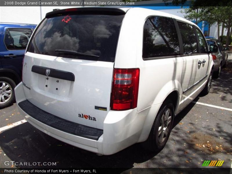 Stone White / Medium Slate Gray/Light Shale 2008 Dodge Grand Caravan SE