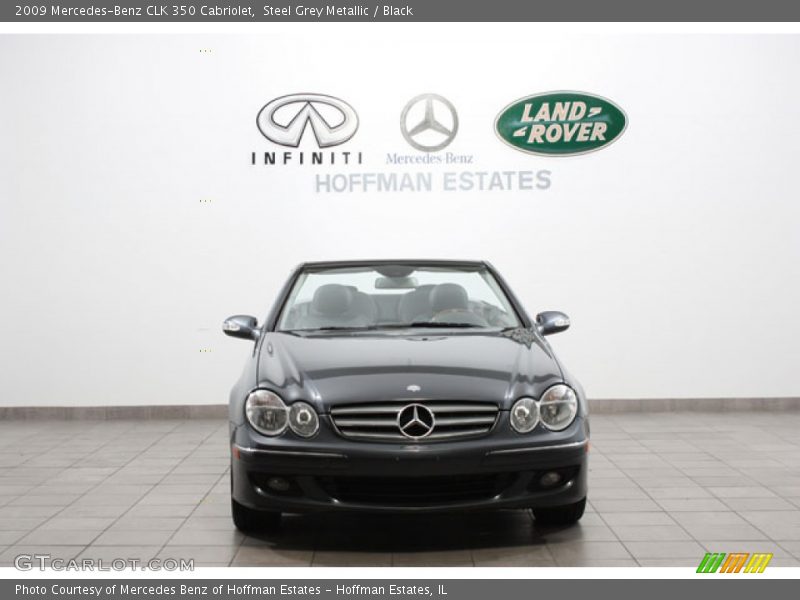 Steel Grey Metallic / Black 2009 Mercedes-Benz CLK 350 Cabriolet