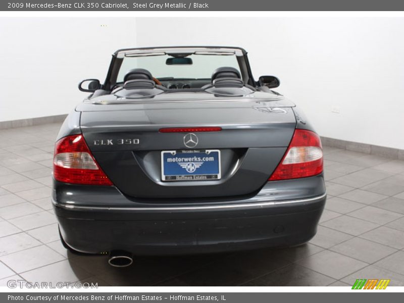 Steel Grey Metallic / Black 2009 Mercedes-Benz CLK 350 Cabriolet