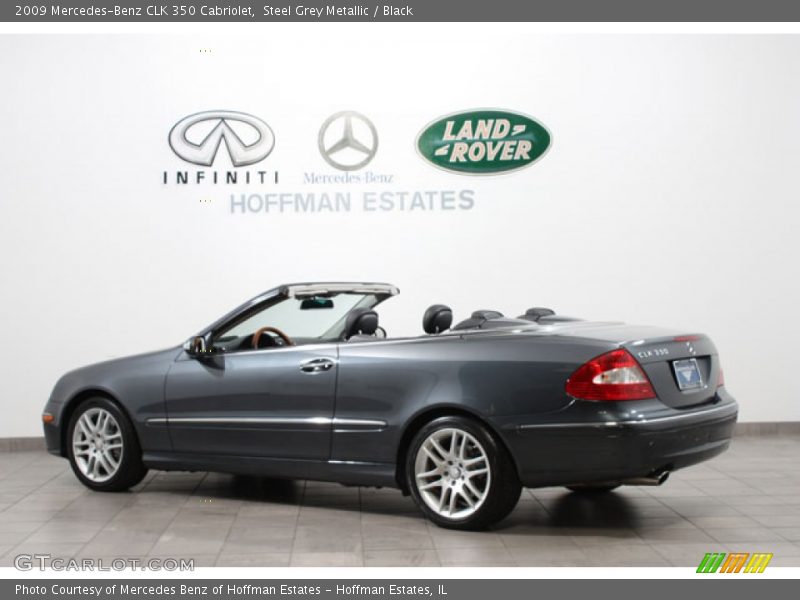 Steel Grey Metallic / Black 2009 Mercedes-Benz CLK 350 Cabriolet