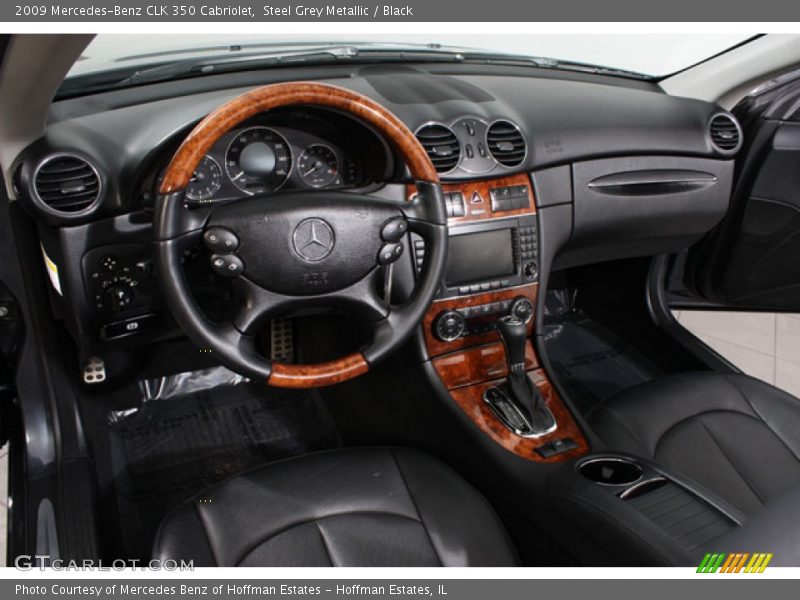 Steel Grey Metallic / Black 2009 Mercedes-Benz CLK 350 Cabriolet