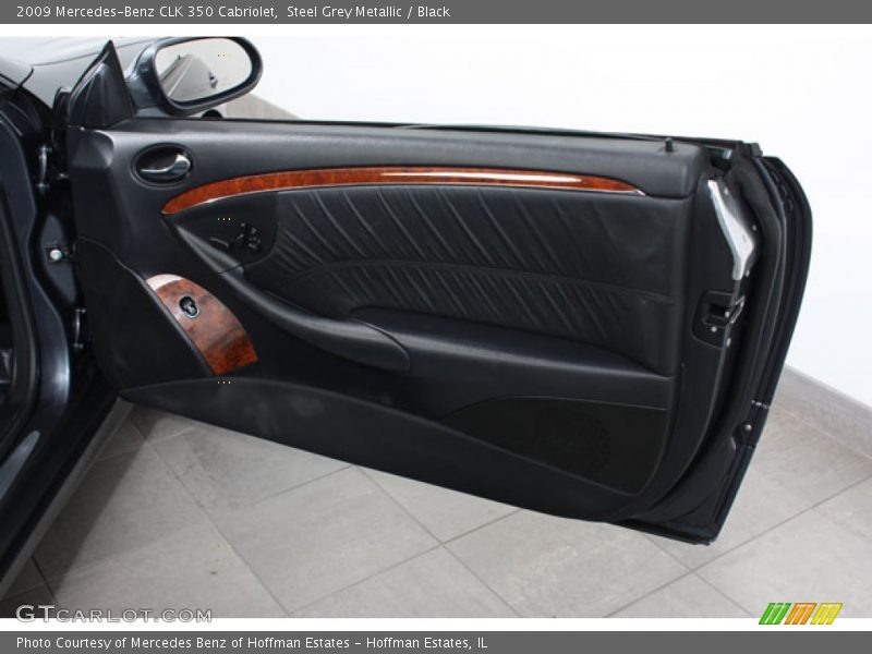 Steel Grey Metallic / Black 2009 Mercedes-Benz CLK 350 Cabriolet