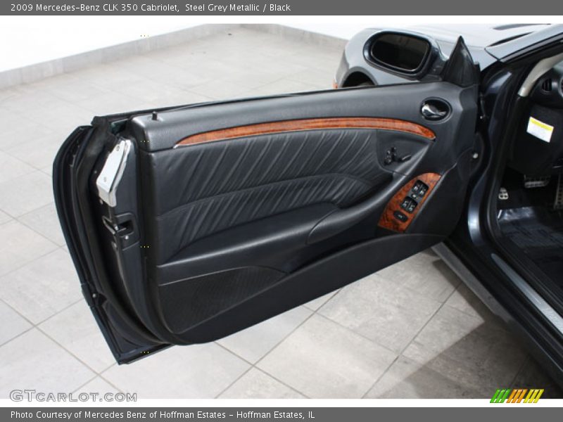 Steel Grey Metallic / Black 2009 Mercedes-Benz CLK 350 Cabriolet