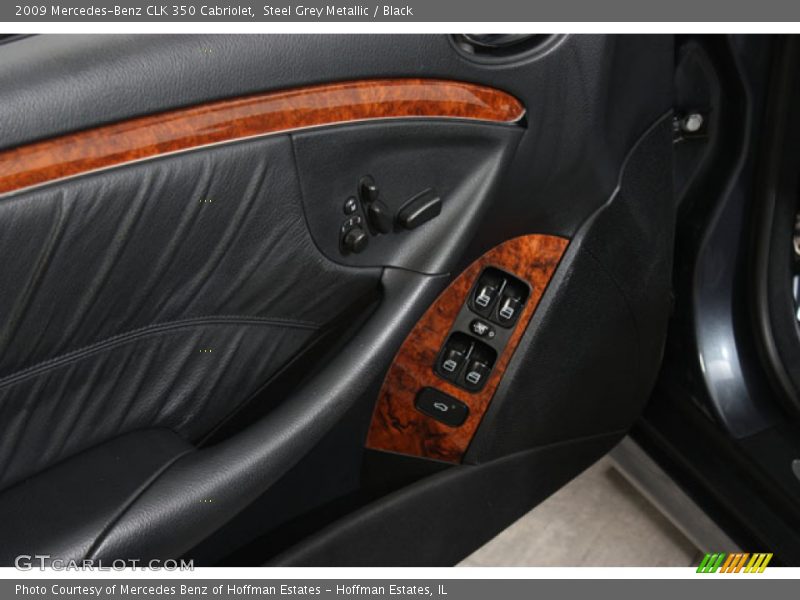 Steel Grey Metallic / Black 2009 Mercedes-Benz CLK 350 Cabriolet