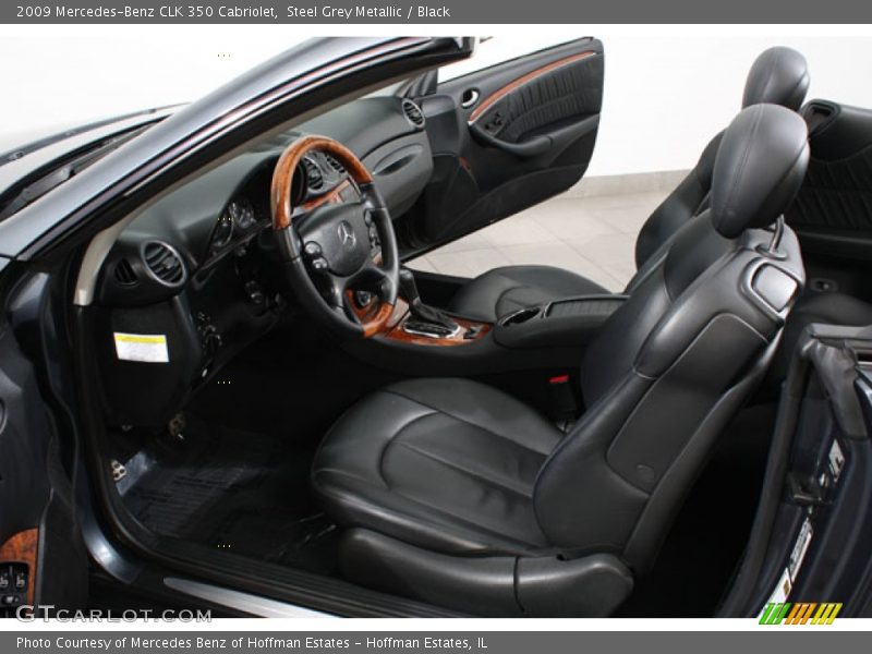 Steel Grey Metallic / Black 2009 Mercedes-Benz CLK 350 Cabriolet