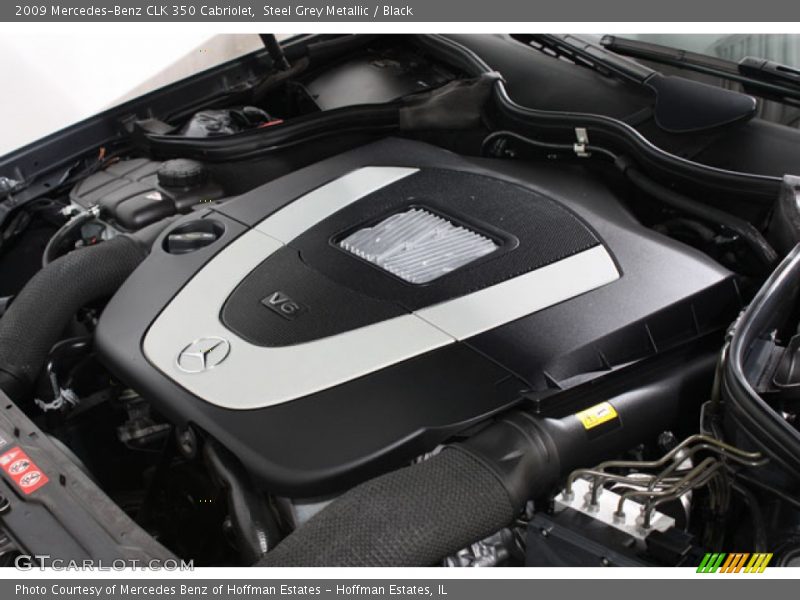 Steel Grey Metallic / Black 2009 Mercedes-Benz CLK 350 Cabriolet