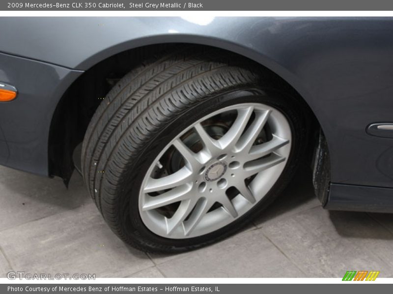 Steel Grey Metallic / Black 2009 Mercedes-Benz CLK 350 Cabriolet