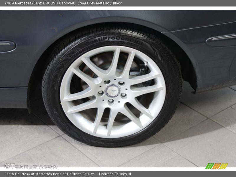 Steel Grey Metallic / Black 2009 Mercedes-Benz CLK 350 Cabriolet