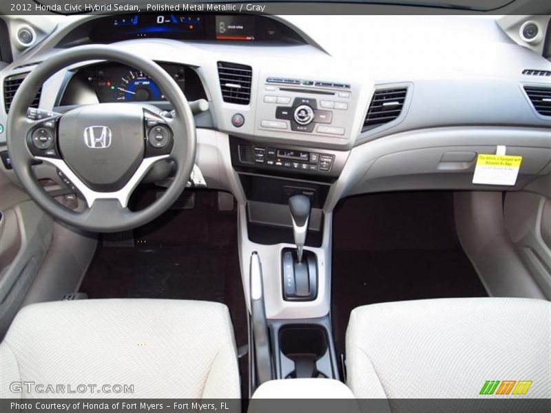Polished Metal Metallic / Gray 2012 Honda Civic Hybrid Sedan