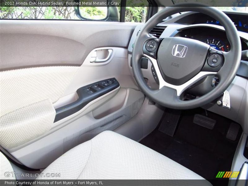 Polished Metal Metallic / Gray 2012 Honda Civic Hybrid Sedan