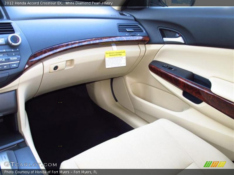 White Diamond Pearl / Ivory 2012 Honda Accord Crosstour EX