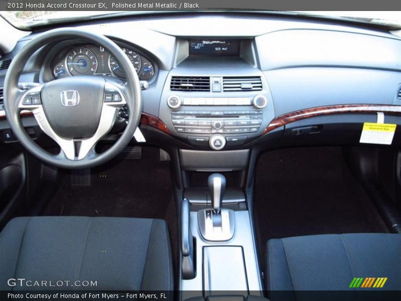 Polished Metal Metallic / Black 2012 Honda Accord Crosstour EX