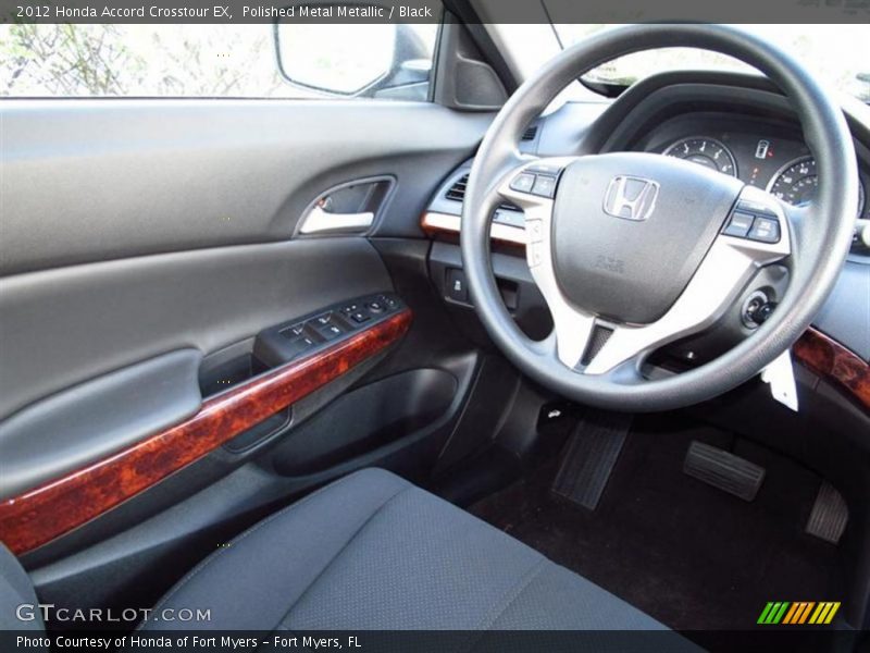 Polished Metal Metallic / Black 2012 Honda Accord Crosstour EX