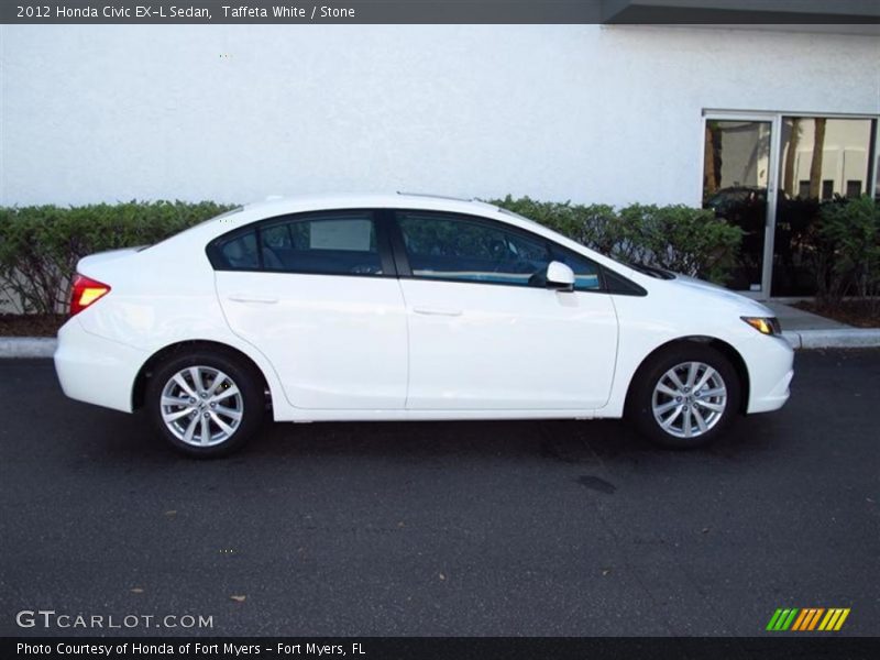 Taffeta White / Stone 2012 Honda Civic EX-L Sedan