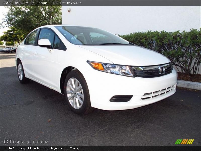 Taffeta White / Stone 2012 Honda Civic EX-L Sedan