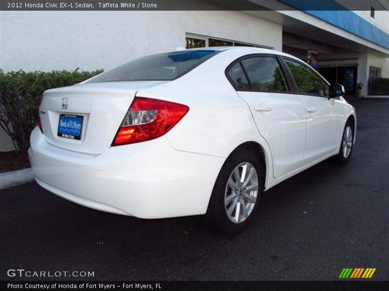 Taffeta White / Stone 2012 Honda Civic EX-L Sedan