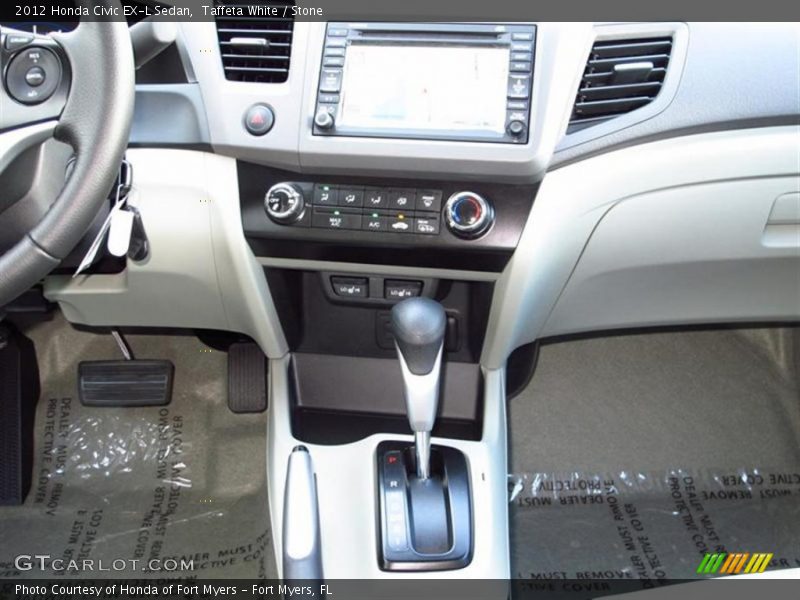 Taffeta White / Stone 2012 Honda Civic EX-L Sedan