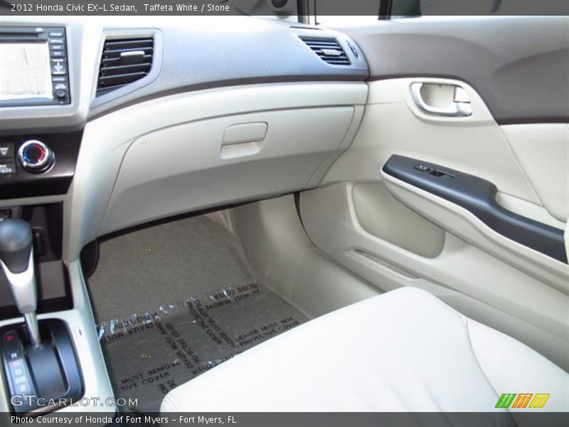Taffeta White / Stone 2012 Honda Civic EX-L Sedan