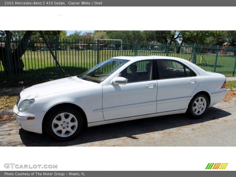 Glacier White / Shell 2001 Mercedes-Benz S 430 Sedan