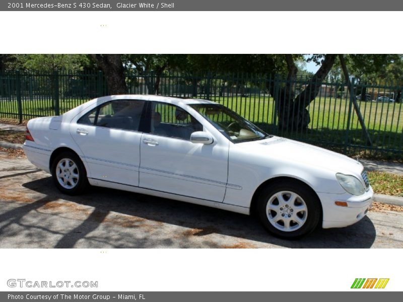 Glacier White / Shell 2001 Mercedes-Benz S 430 Sedan